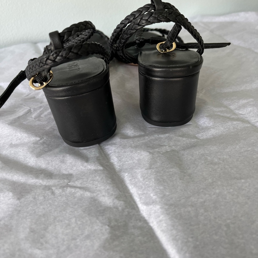 J. Crew Shay braided-strap block-heel sandals in leather. Top rated 5 ⭐️ - Picture 9 of 14